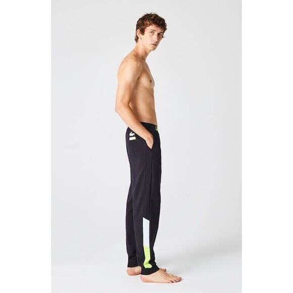 Lacoste Lounge Pants Mens OVERSIZED LOGO FLEECE PAJAMA PANTS Size XL - Picture 1 of 11